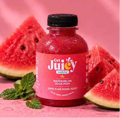 Watermelon Suga High juice with slices of watermelon